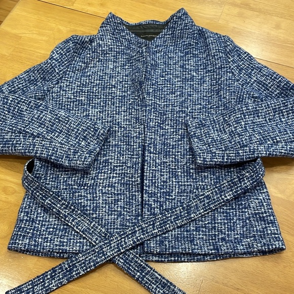 Banana Republic Blue and White Tweed Jacket Size 10 - Picture 16 of 16